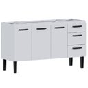 Ver imagem 1 de Gabinete Aço Atena 1,44 Metros Branco para Pias de 1,50 Metros - P102963 - Cozimax Gabinete Aço Aten