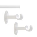 Ver imagem 3 de Kit Varão Cortina Simples 28mm 2 Metros Alumínio Branco