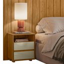 Ver imagem 3 de Cabeceira Casal Extensível Frida com Mesas de Cabeceira Cumaru/opala - Madetec