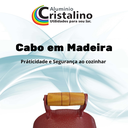 Ver imagem 5 de Jogo Panelas Fundida Craqueada 5pçs Tampa Vidro Alça Madeira