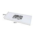 Ver imagem 3 de Pia de Cozinha 180cm Mármore Sintética Branca Cuba Inox N2: Branco