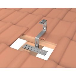 Estrutura Suporte Fixador para Perfil Painel Solar Galvanizado para Telha Cerâmica / Cimento com 4 Un - 1