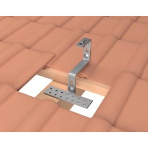 Estrutura Suporte Fixador para Perfil Painel Solar Galvanizado para Telha Cerâmica / Cimento com 4 Un