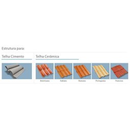 Estrutura Suporte Fixador para Perfil Painel Solar Galvanizado para Telha Cerâmica / Cimento com 4 Un - 8