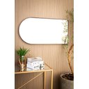 Ver imagem 3 de Espelho Decorativo Oval Janela Base Reta com Moldura Metal Marrom 100 X 50 Cm