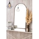 Ver imagem 2 de Espelho Decorativo Oval Janela Base Reta com Moldura Metal Marrom 100 X 50 Cm