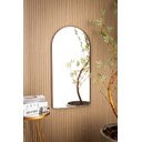 Ver imagem 4 de Espelho Decorativo Oval Janela Base Reta com Moldura Metal Marrom 100 X 50 Cm