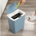 Ver imagem 4 de Cesto de Lixo Inteligente com Sensor Automático 14 Litros Cozinha Banheiro Portátil Touch Azul