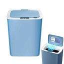 Ver imagem 1 de Cesto de Lixo Inteligente com Sensor Automático 14 Litros Cozinha Banheiro Portátil Touch Azul