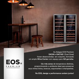 Adega Climatizada de Embutir 78 Garrafas Eos Premium Dual Zone Eac78d 220v - 5