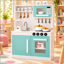 Ver imagem 1 de Cozinha Infantil de Madeira com Pia Fogão Forno Acessórios Menta