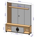 Ver imagem 4 de Home Estante Rack Maragogi para Tv até 65 Polegadas Naturale/off White