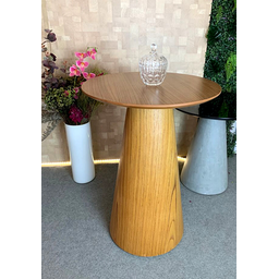 Mesa Cone de Apoio Tampo 60 cm Altura 60 cm Laminada em Madeira Freijó - 2