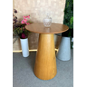 Mesa Cone de Apoio Tampo 60 cm Altura 60 cm Laminada em Madeira Freijó - 2