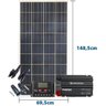Kit 2 Painel Solar 150W + Controlador 30A + Inversor 1000W/220V - 1