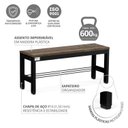 Ver imagem 4 de Banco Reforçado em Aço e Madeira Plástica Escritório