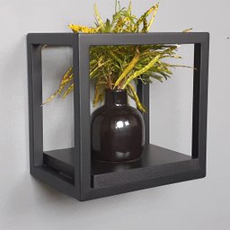 Nicho Prateleira Pequena Modelo Industrial MDF Preto - 5