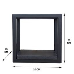 Nicho Prateleira Pequena Modelo Industrial MDF Preto - 6