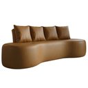 Ver imagem 1 de Sofa 3 Lugares Organico 210 Cm Ibiza Corino Caramelo Vazzano