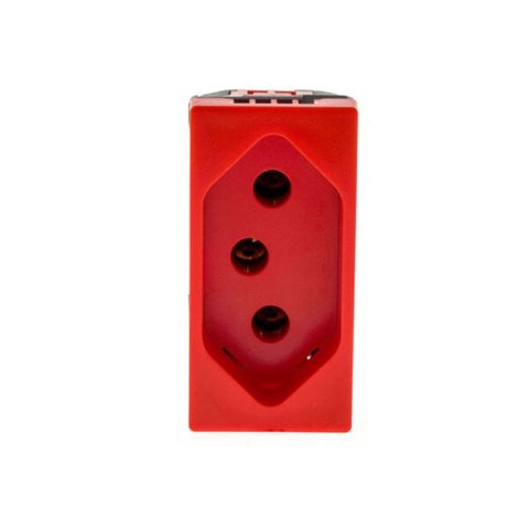 Tomada 2P T 20A 250V vermelha Pial Plus