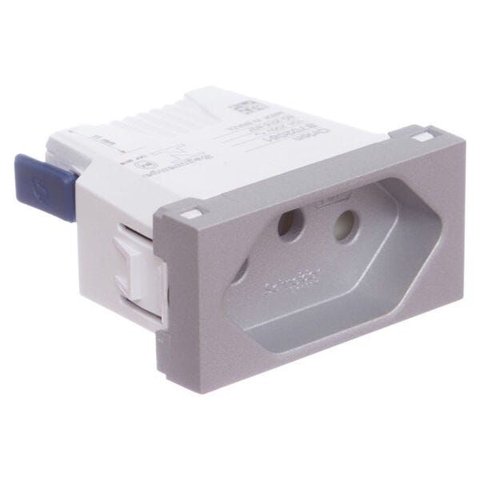 Módulo Tomada 2p T 10a 250v Borne Automatico Alumínio Orion Schneider