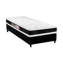 Ver imagem 1 de Cama Box Solteiro: Colchão Espuma D45 Castor Black e White Air Double Face + Base Crc Suede Black(
