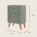 Ver imagem 4 de Gabinete para Banheiro 60cm Retro Mdf Branco Milano - On Móveis Cor:verde