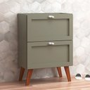 Ver imagem 1 de Gabinete para Banheiro 60cm Retro Mdf Branco Milano - On Móveis Cor:verde