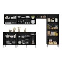 Ver imagem 5 de Armário Cozinha Modulada Completa 298cm Pequim Top Multimóveis Mp3769 Preto/lacca Fumê