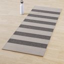 Ver imagem 1 de Tapete Passadeira Boho Listrado 43x140cm Bege/Tabaco - Antiderrapante FASTLAR