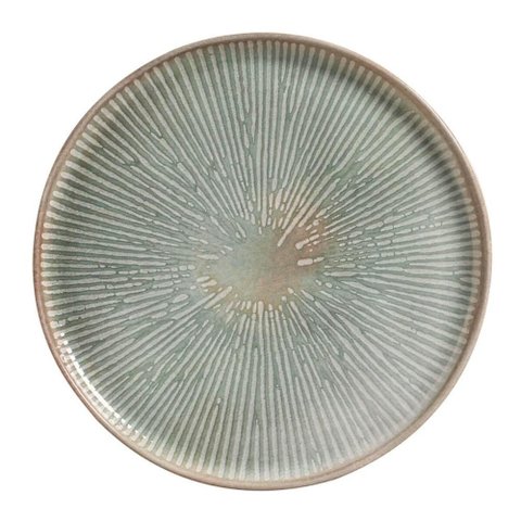 Prato Raso Bio Evergreen 27,5cm Avulso Cerâmica Stoneware Porto Brasil Mesa Posta