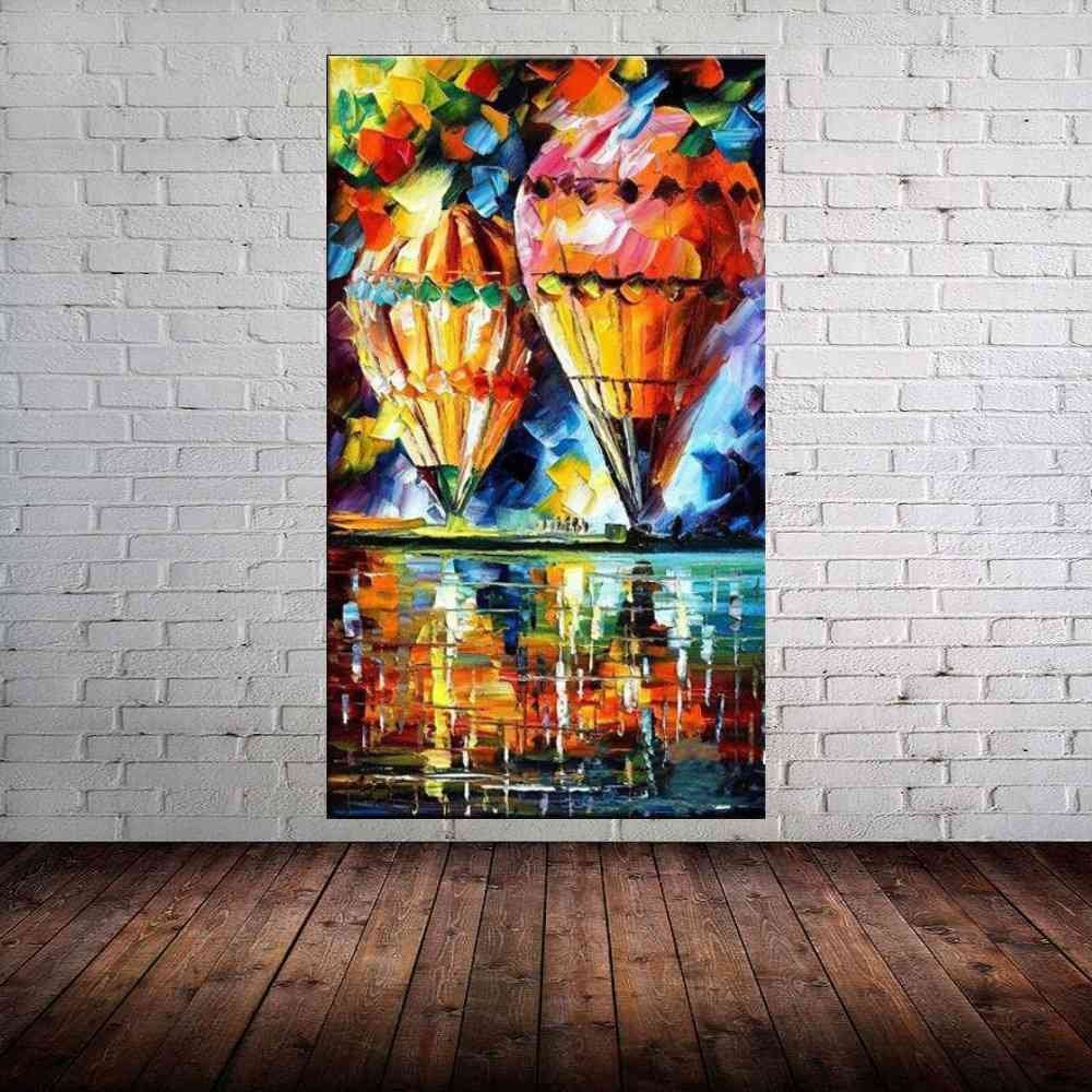 Quadro Pintura Tela Cidade Paisagem Urbana 4306: 150cm (A) x 90cm (L) - 1
