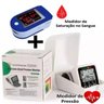 Oxímetro de Oxigênio no Sangue + Medidor De Pressão Arterial Digital de Pulso - 5