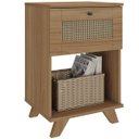 Ver mais imagens de Mesa de Apoio Cabeceira Lateral Trama - Carvalho / Palha