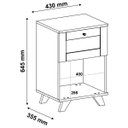 Ver imagem 3 de Mesa de Apoio Cabeceira Lateral Trama - Carvalho / Palha