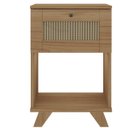 Ver imagem 5 de Mesa de Apoio Cabeceira Lateral Trama - Carvalho / Palha