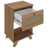 Mesa de Apoio Cabeceira Lateral Trama - Carvalho / Palha - 6