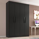 Ver imagem 2 de Guarda-Roupa Solteiro Lisboa 4 Portas 2 Gavetas