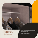 Ver imagem 6 de Guarda-Roupa Solteiro Lisboa 4 Portas 2 Gavetas