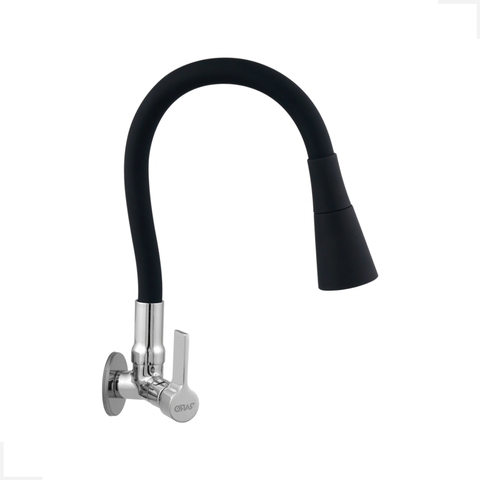 Torneira Flexivel Jato Duplo Black Parede 1/4 De Volta C60:Matte