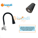 Ver imagem 3 de Torneira Flexivel Jato Duplo Black Parede 1/4 De Volta C60:Matte