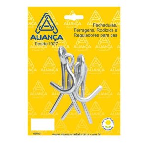 Gancho Arma Rede de Chumbar 1374/2 Prata Aliança