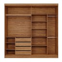 Ver imagem 4 de Guarda-Roupa Casal Elise 2 Portas de Correr 4 Gavetas com Espelhos 100 MDF Pm Home