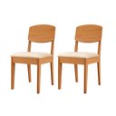 Ver imagem 1 de Conjunto com 2 Cadeiras Mdf Copper para Sala de Jantar Moderna Mobília