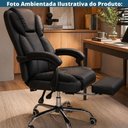 Ver imagem 5 de Cadeira Escritório Presidente Axen Domann Design Assento PU Preto Retrátil Base Metal