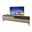Ver imagem 1 de Rack para Tv Wall 2.2 Off White com Freijó - Moveisaqui
