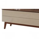 Ver imagem 3 de Rack para Tv Wall 2.2 Off White com Freijó - Moveisaqui