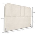 Ver imagem 3 de Cabeceira Cama Box Casal 195 Cm Estofada Revestida em Linho Superior