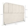 Cabeceira Cama Box Casal 195 Cm Estofada Revestida em Linho Superior - 3