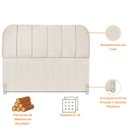 Ver imagem 2 de Cabeceira Cama Box Casal 195 Cm Estofada Revestida em Linho Superior